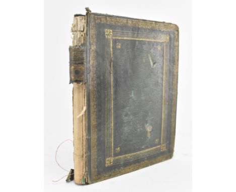 An early 19th century circa 1835 ditty album, bound in full straight grain morocco. The album containing a miscellany of engr