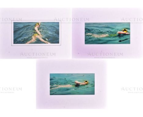 Ogden's (1931) - three pieces of highly detailed mixed media artwork created for the set of 50 cigarette card series 'Swimmin