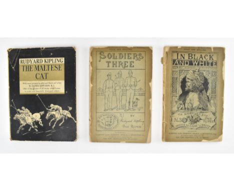 Kipling, Rudyard. Three works, including two 1890s titles in orig. wraps. Comprising In Black and White &amp; Soldiers Three 
