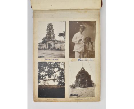 Singapore &amp; Asian interest. c1910 album of postcards, majority depicting Singapore after the turn of the century. Includi