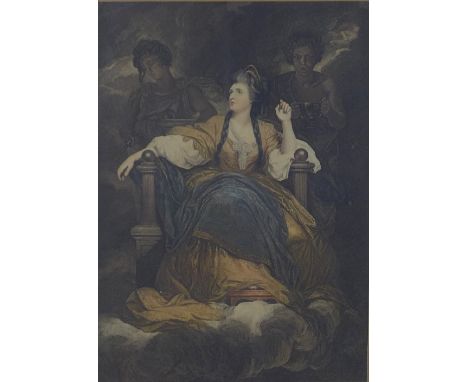 MRS SIMMONS, Joshua Reynolds print, under glass within a giltwood frame, size including frame 70 x 87cm 
