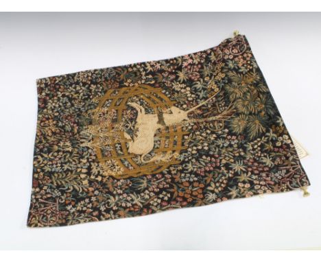 'The Captive Unicorn' replica tapestry, by Traditional Tapestries Historic Scotland, 65 x 47cm 