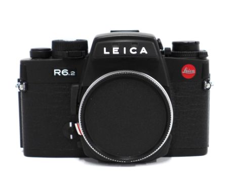 Leica R6.2 camera, black chromium finish, serial number 2238280, manual and makers box. 