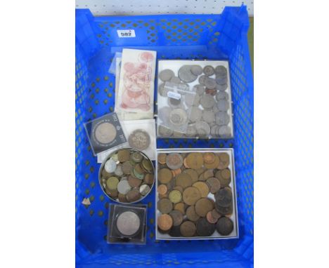 Collection of GB and World Coins, includes a 1679 Charles II Silver threepence, pre 1947 Silver coins, USA 1865 one cent, GB 