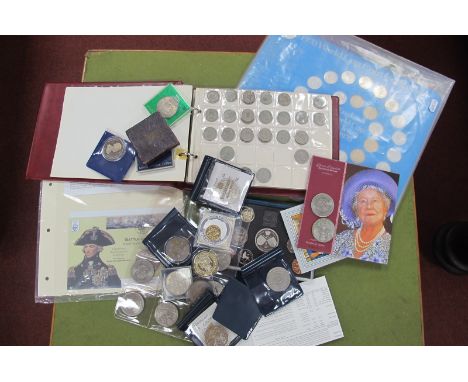 A Collection of Various G.B Coins, includes a 1997 Royal Mint Proof Set, £5 Coins, Esso 1970 World Cup Coin Collection, etc.