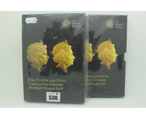 Two Royal Mint 2015 Circulating Coinage Portrait Collection, please note both packs only contain the Fifth Portrait Collectio