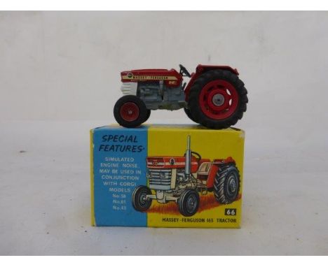 Corgi Toys - Massey-Ferguson 165 tractor, no. 66 in excellent condition, box also excellent. 