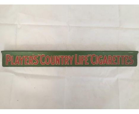 A Player's 'Country Life' Cigarettes shelf strip in good condition.