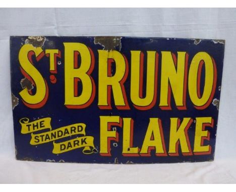 A St. Bruno Flake rectangular enamel sign of unusual small size, 30 x 18".