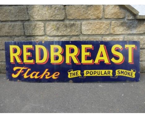 A Redbreast Flake 'The Popular Smoke' rectangular enamel sign, 60 x 18".