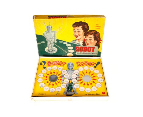 JUMBO Spiel ”Robot” Nr. 480, mit Roboter-Figur, Zubehör und versch. Spielplänen (wohl nicht ganz komplett), tw besch. OK, Z 2