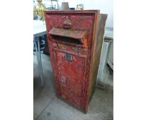A vintage cast iron postbox 