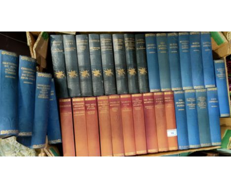 A vintage set of kitchen scales by Tower; a selection of sets of hardback classics:  Dumas, Dickens; etc. 