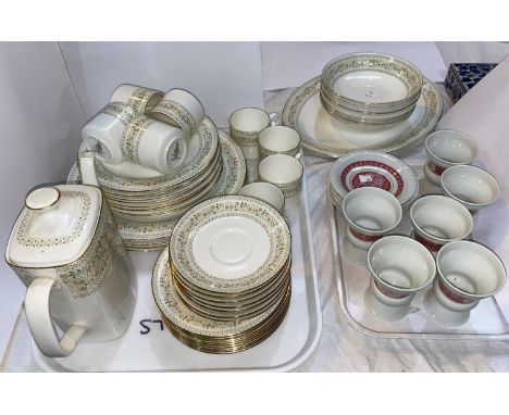 A Royal Doulton "Paisley" part dinner and tea service, 40 pieces approx; a Villeroy &amp; Boch coffee set 