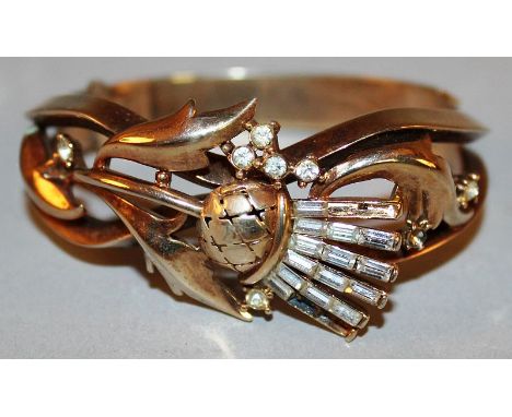 A TRIFARI THISTLE BANGLE.
