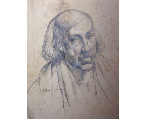 Daphne B… Rowles (1922-1967) British Portrait of a Man, Pencil, Signed, Unframed, 14” x 11”