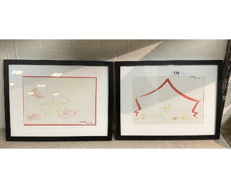TWO SIGNED PRINTS BY HARO HUDSON - 19.5 X 28.5 CMS APPROX PICTURE ONLY