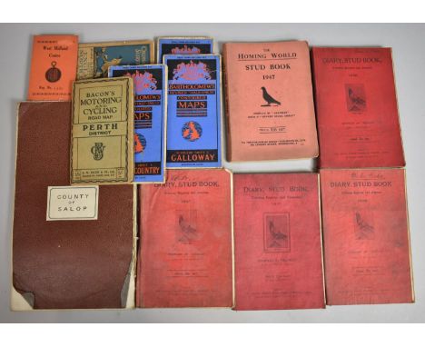 A Collection of Printed Books and Maps to Include Ordnance Survey, Pigeon Stud Book 1927-30 etc 