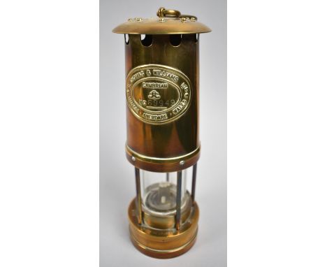 A 1981 Brass Miners Safety Lamp By Thomas &amp; Williams Co., Wales, No.69949 