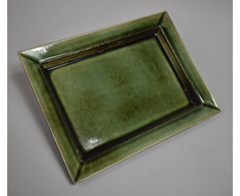 A Glazed French Rectangular Ceramic Tray by Jars 