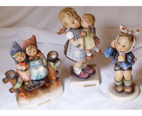 HUMMEL FIGURES. Three large German Hummel figures