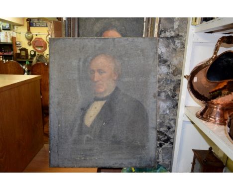 English School, 19th century, a pair of head and shoulder portraits, both signed indistinctly and dated 1899, oil on canvas, 
