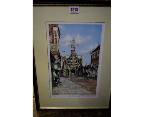 Anthony Green, a set of four views of the Market Cross, Chichester, each signed and numbered in pencil, colour print, I.28 x 