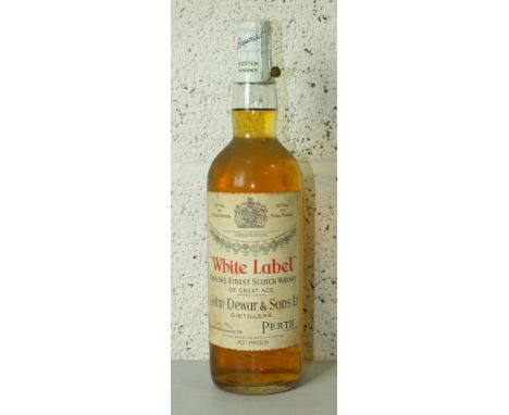 John Dewar & Son Ltd, White Label Finest Scotch Whisky of Great Age, 70% proof, metal spring cap and foil intact, one bottle,