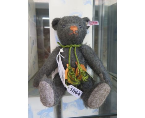 A Steiff Autumn Bear - 26cm tall, mohair - limited edition number 143 of 1500 - as in new condition with original box and cer
