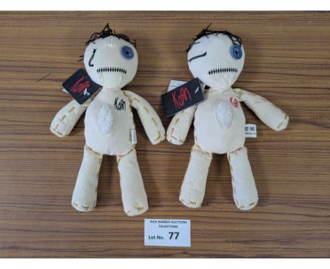 Vintage Toys; Music Memorabilia: Korn Issues pair of rag dolls, with tags; one with some marks; (2).