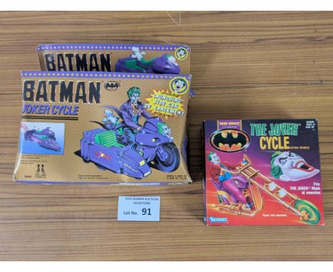 Vintage Toys: Batman The Joker Cycle pair of sets, including Kenner; Good conditions (unused), one box with some knocks; (2).