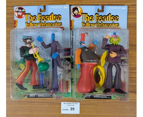 Vintage Toys: McFarlane Toys/Spawn The Beatles Sgt Pepper's Lonely Hearts Band pair of figure sets, including George and Ring