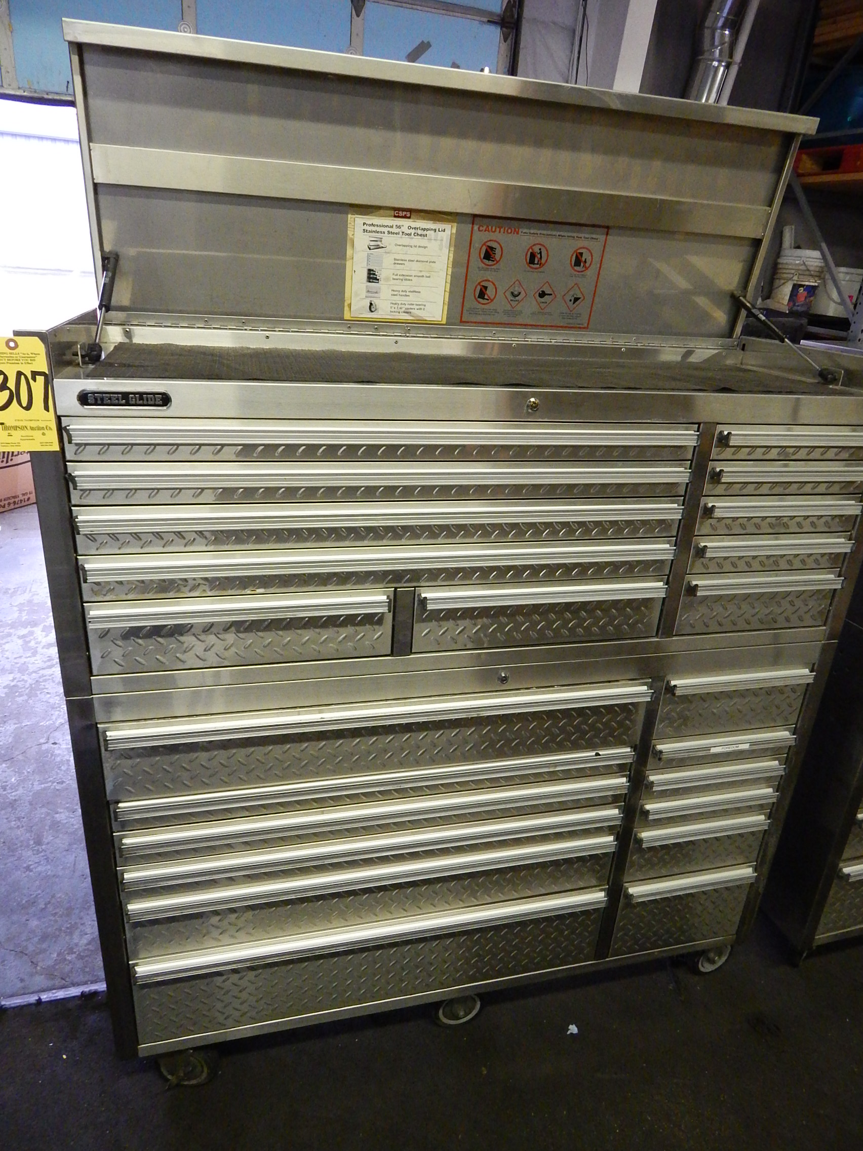 { Choice of lots 307, 308 } } } } Steel Glide 56 Inch Stainless Steel