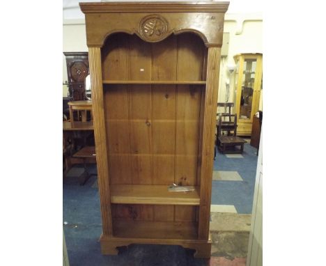 A Pine Four Shelf Open Book Case.
