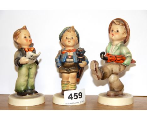 Three Hummel figures, H. 13cm.