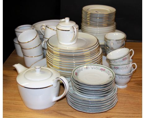 A Fairmont porcelain tea and dinner service together with a further tea set.