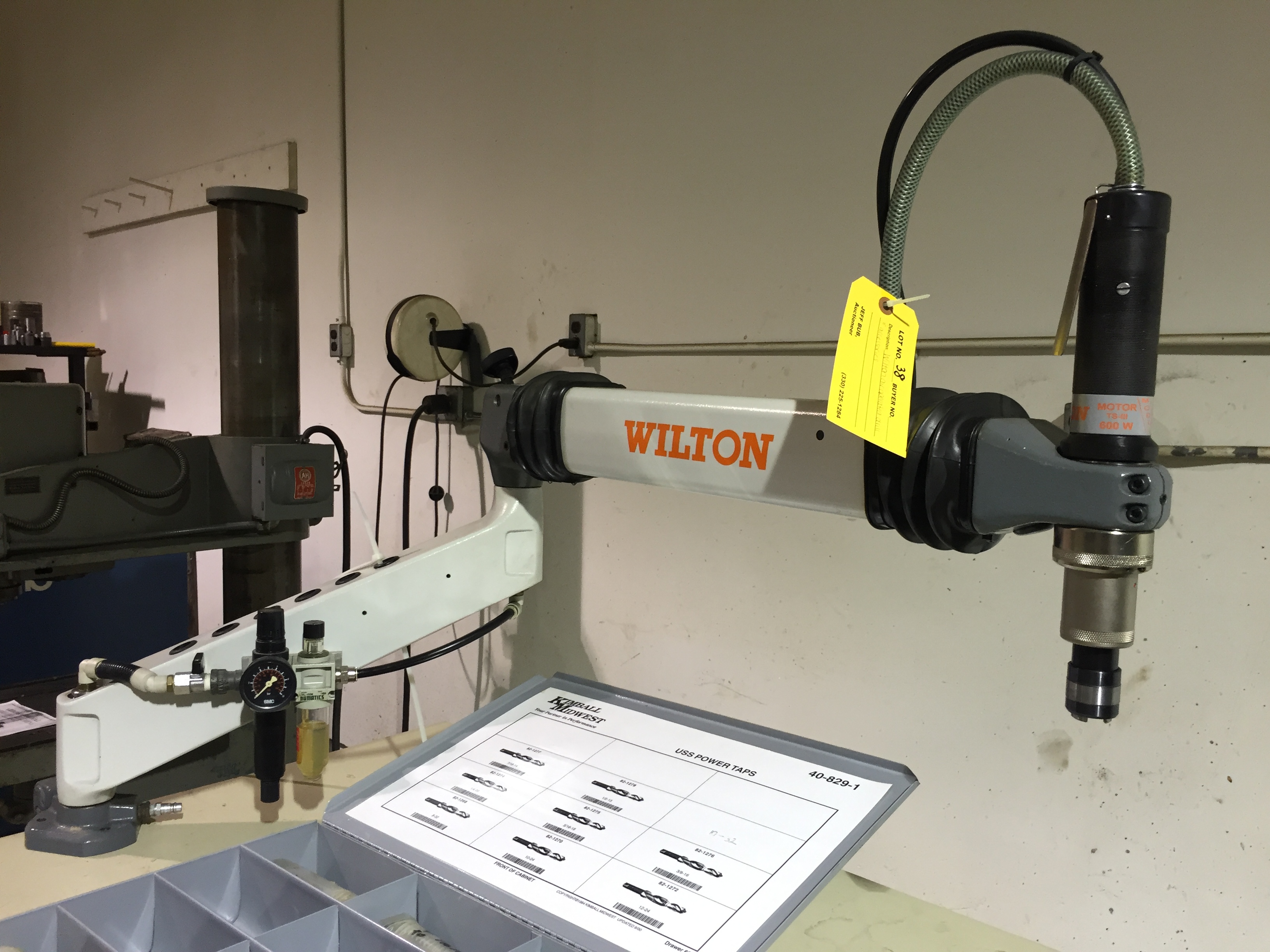 Wilton Tapping Arm, Air Operated Drill with Accessories