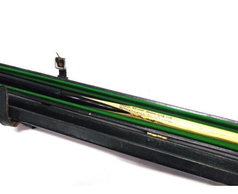 SNOOKER - AN HISTORICALLY IMPORTANT WALLY WEST TWO-PIECE SNOOKER CUE  used to score the world record highest break in competi