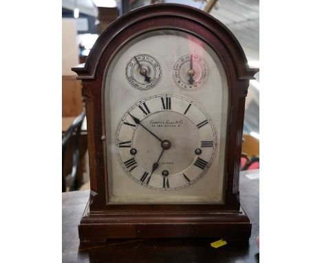 Camerer, Cuss & co , London - Mahogany cased early 20th century mantle clock with brass movement.33 cm high