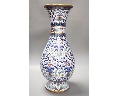 A Large Chinese cloisonné enamel vase 46cm