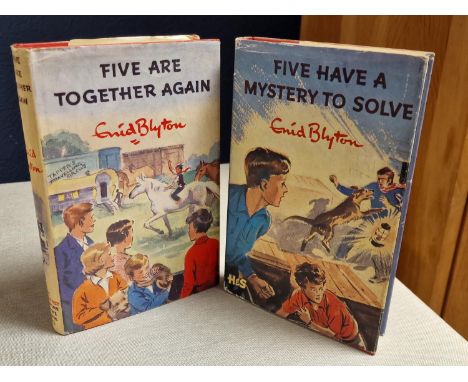 Pair of First Edition Enid Blyton Books, Five Go Adventuring Again, and Five on Kirrin Island Again