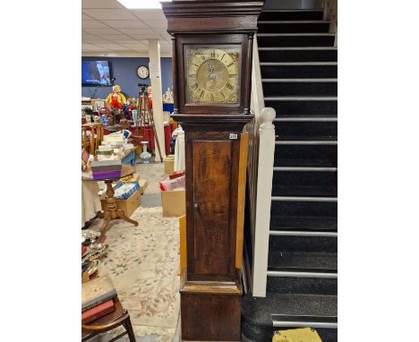 Antique Brass Faced Stephen Wilmshurst of Basingstoke Single Arm Long Case Grandfather Clock - in working order