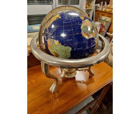 Lapis Small Gemstone Globe