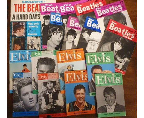 Large Collection of 1960's The Beatles Magazines + Elvis Presley Fan Club Magazines