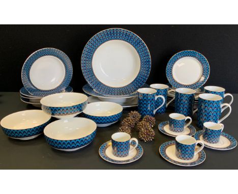 A House of Frazer peacock pattern dinner, coffee and tea service 