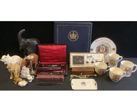 A Bosuns Whistle;  silver bud vase;  cased vanity set with silver handled button hook;  cigarette case, lighter and cufflinks