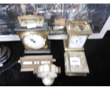 CARRIAGE CLOCK PLUS FOUR OTHERS