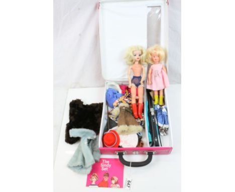 Pedigree Sindy Doll Travel Case, with Sindy and Patch dolls, clothes, accessories and booklet