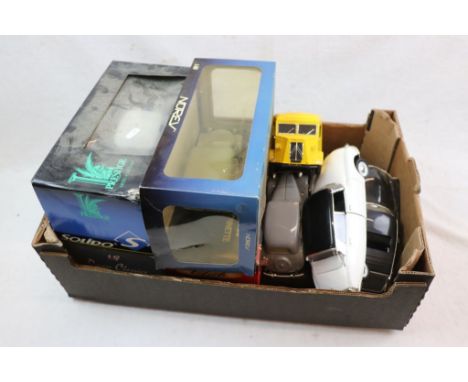 Ten diecast vehicles, 4 boxed, remainder loose, to include Norev, Maisto, Solido, Majorette etc