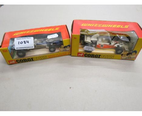 Two boxed Corgi Whizzwheels to include 150 Surtees TS 9 F/1 Racing Team and 151 Yardley McLaren M194A Formula 1 Racing Car bo
